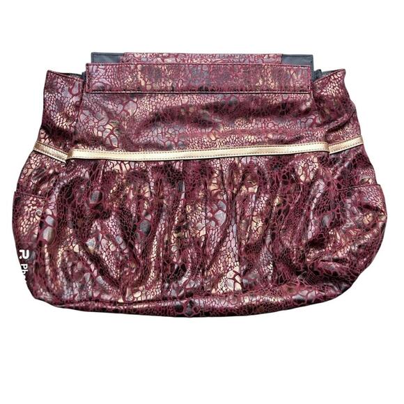 Miche Bag Phoebe Shell January 2011 Faux Leather Metallic Red Reptile Print - Picture 3 of 7